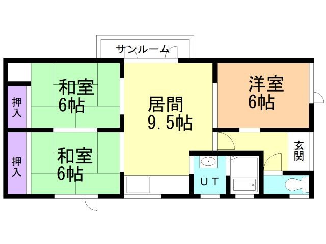 登別市栄町４丁目25-14戸建の間取り