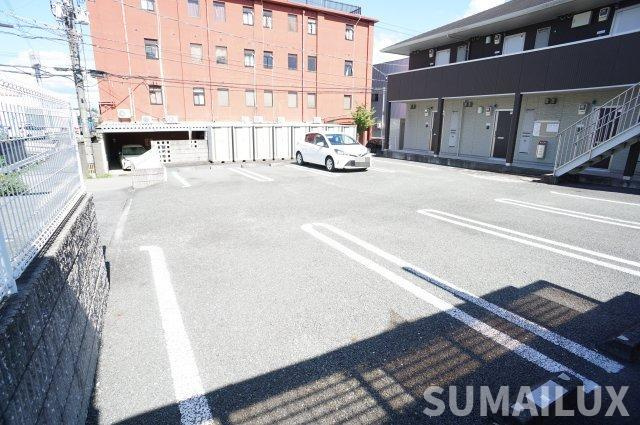 熊本市北区山室３丁目のアパートの駐車場