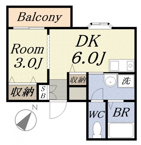 【間取り】 | サンパレス弁天