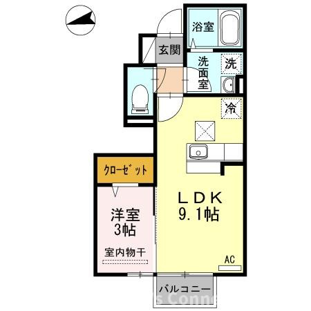 【間取り】 | エクセルシオール吉岡南Ｂ