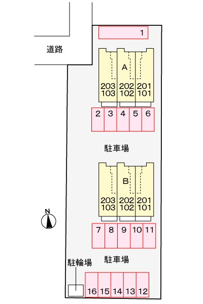 クレメントＡの駐車場|駐車場