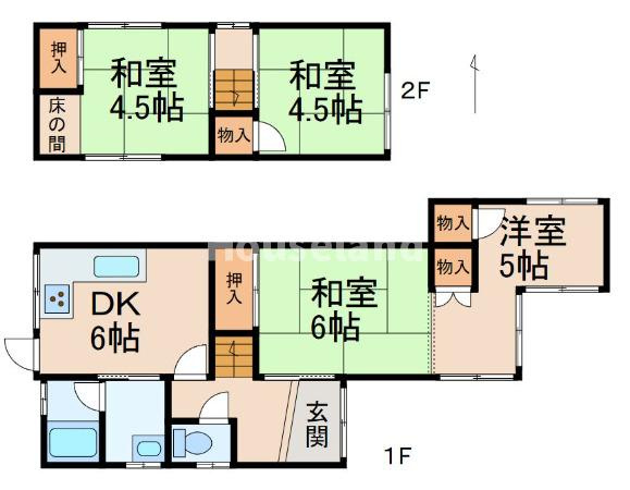 岩出市新田広芝戸建Ⅰの間取り