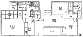 【間取り】 | 上六万寺町　新築戸建　10号棟