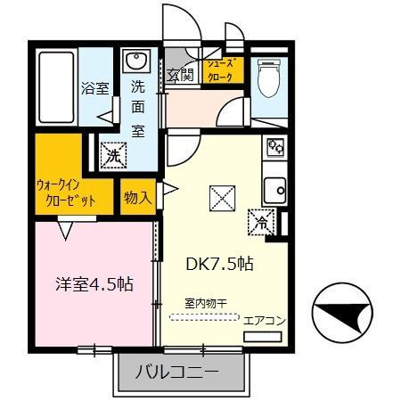 【間取り】 | フェリーチェ小雑賀　A棟