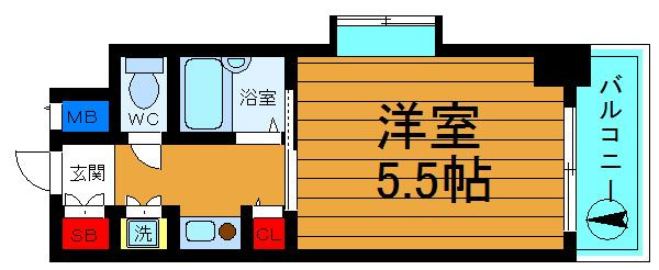 クラウンハイム夕陽丘の間取り