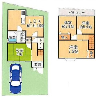 【間取り】 | 中石切町3丁目　中古戸建