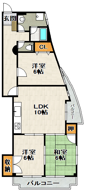 サンハイツ坂末の間取り