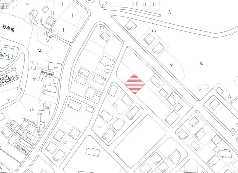 都城市高崎町大牟田の売地の土地図