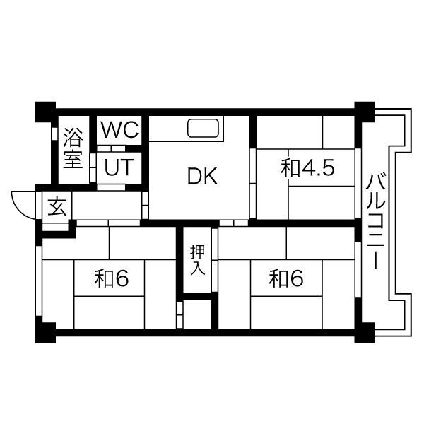 コーポ中駒の間取り