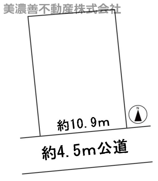 ６０３８０　岐阜市粟野西６丁目土地の区画図
