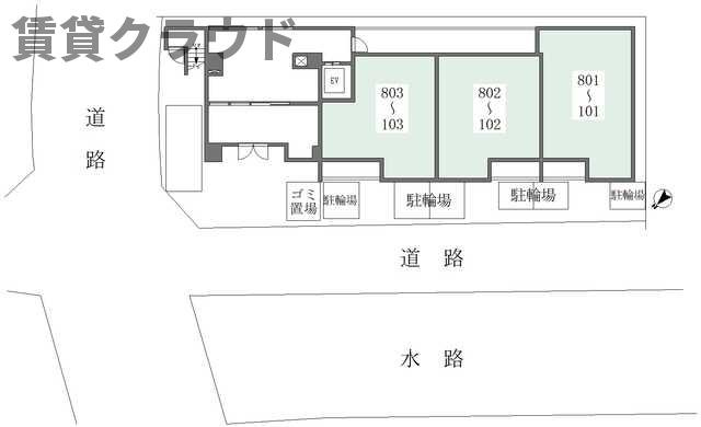 ミリアビタＮｏ．３９の区画図