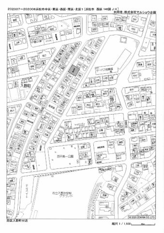 ⑨入野町16447-7駐車場の地図