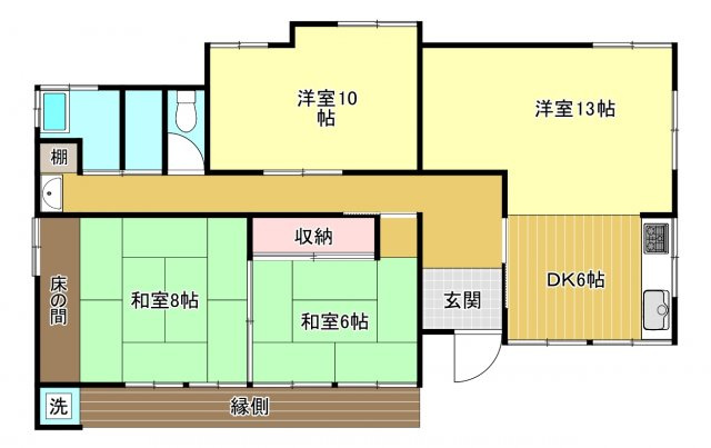 伊豆高原　売別荘の間取り