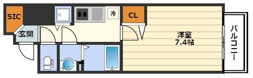 プレサンス南森町ライズの間取り