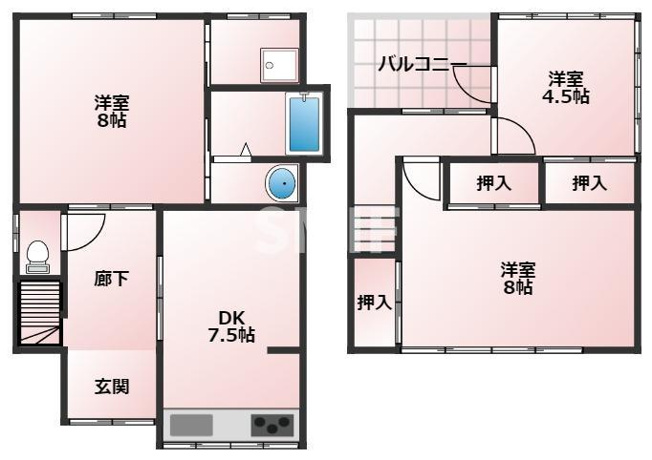 【間取り】 | 稲津町２丁目戸建