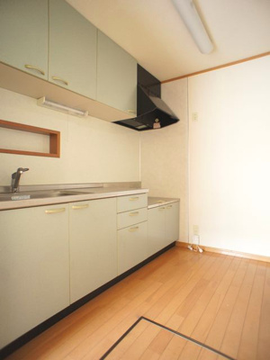 【キッチン】 | ラフォーレ・栄町B | 便利な吊戸棚が付いています♪