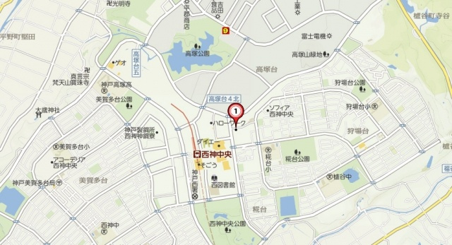 西神糀台ミオの地図