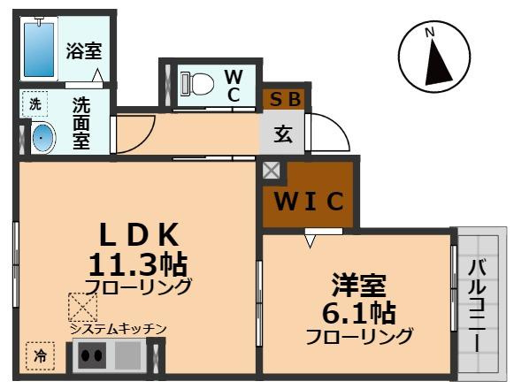 【間取り】 | アナシエ和泉Ｂ