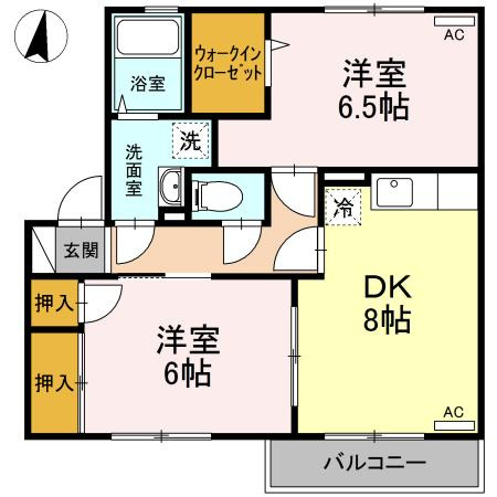 プラシード　A棟の間取り