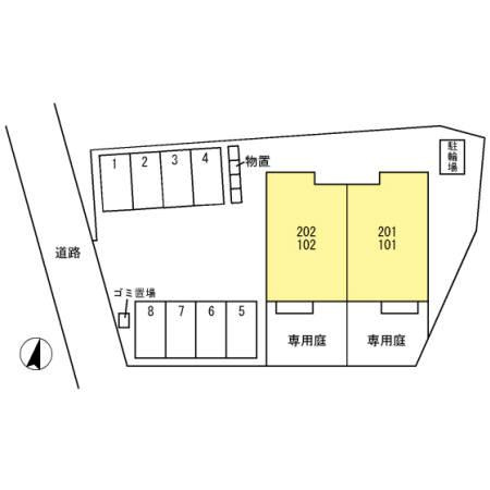 ハーモニーハイムの区画図
