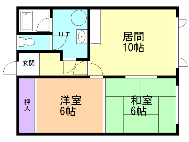 高木ハイツ（鷲別町）の間取り