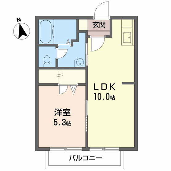 【間取り】 | サニーズ福庭ⅡB棟