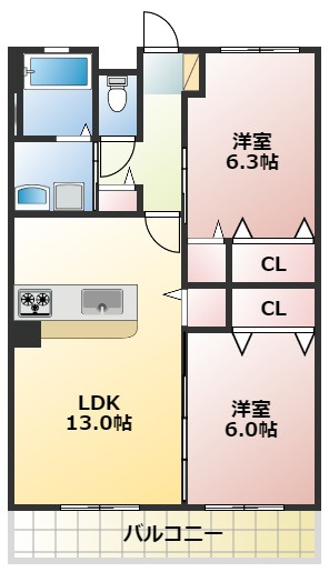 シオール参番館の間取り