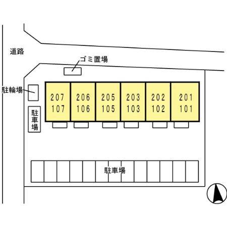 グロワール東合川の区画図