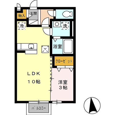 グロワール東合川の間取り
