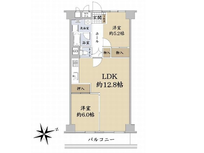 【間取り】 | 山科不二サンハイツ