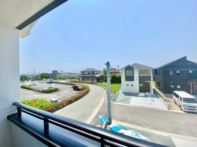柳川市三橋町蒲船津の新築一戸建の展望|洋室8帖バルコニーからの眺望です