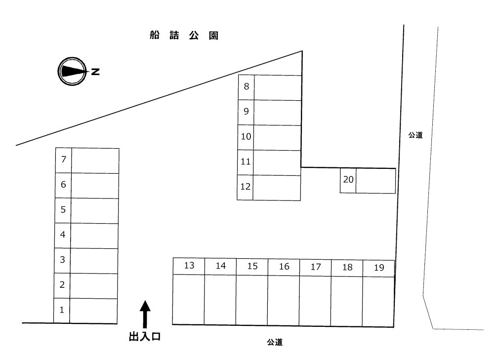 東園田町2丁目228青空ガレージ【管理番号82】の区画図
