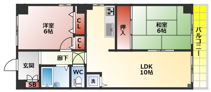 サンプラザ香里マンションの間取り
