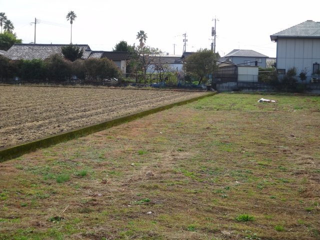 八代市鏡町売地の外観|物件の外観です。北東側道路から撮影
