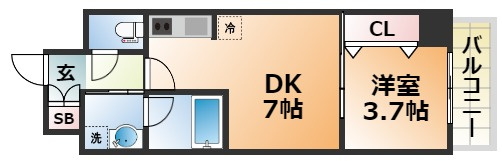 レオンコンフォート神戸駅前の間取り