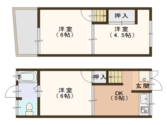 【間取り】 | 住之江3丁目テラスハウス