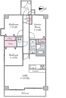 【間取り】 | 東大阪市横枕西ダイアパレス東大阪　2階　中古マンション