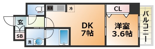 レオンコンフォート神戸駅前の間取り