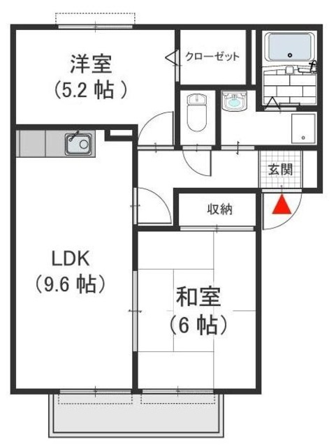 ココソレジオ Aの間取り