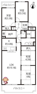 【間取り】 | サンヴェール高槻1号棟