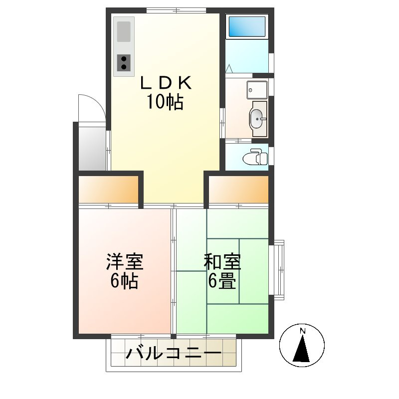 メゾンドにしだＡの間取り