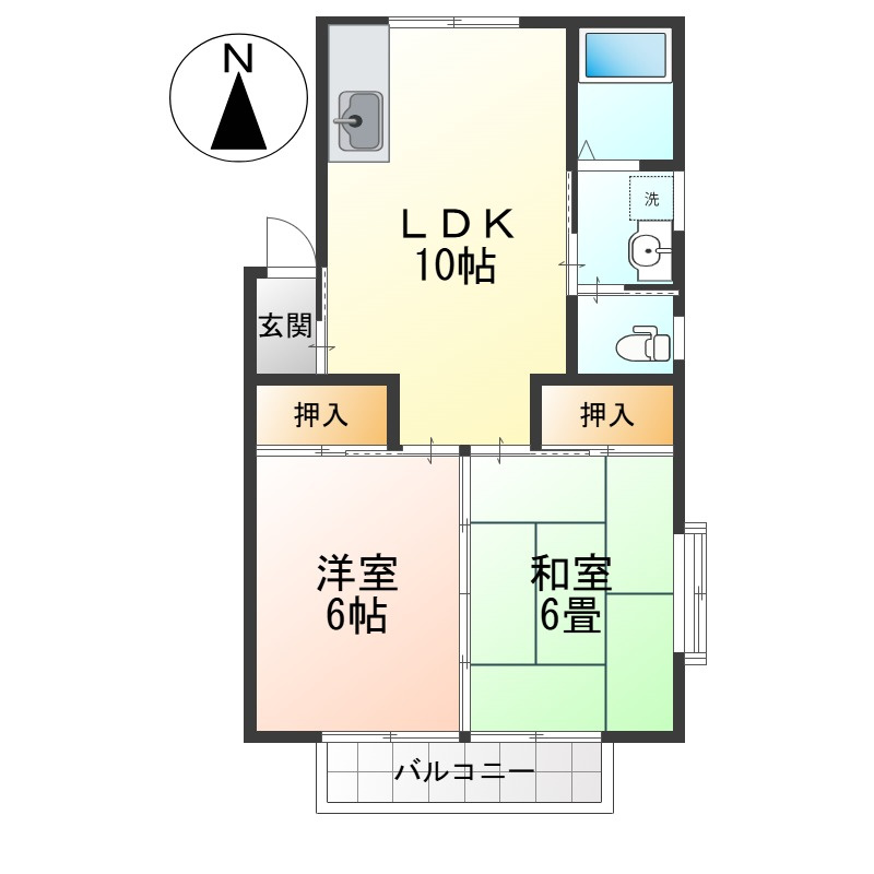 メゾンドにしだＡの間取り