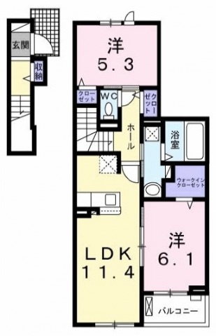 【間取り】 | アンジュ　ニシオ
