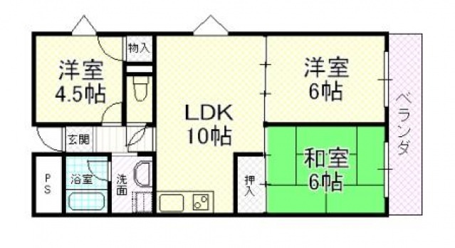 【間取り】 | グランドール法善寺