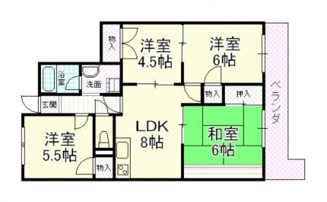 【間取り】 | グランドール法善寺