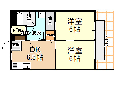 【間取り】 | クリスタル本郷 | 庭付き