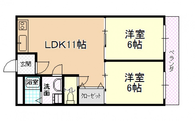 【間取り】 | ハイツせせらぎ