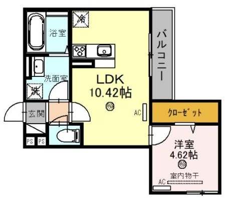 D-room国芳の間取り