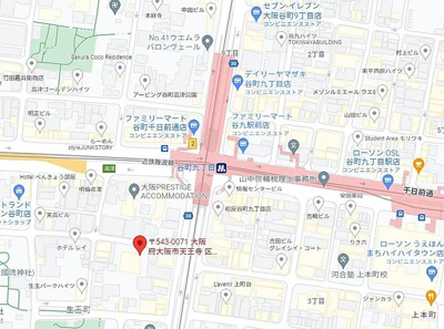 【地図】 | プレサンス谷町九丁目駅前