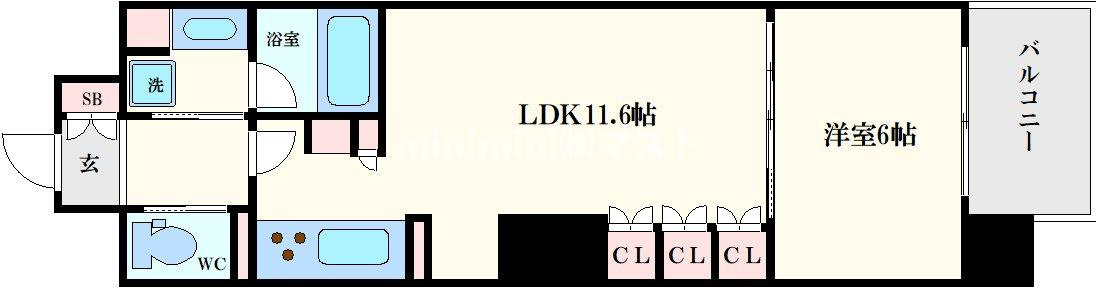 リーガル南久宝寺Ⅱの間取り